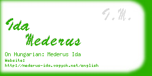 ida mederus business card